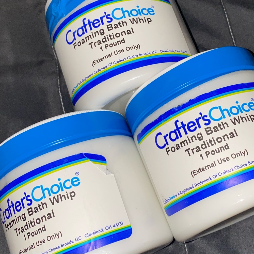 Foaming bath whip- traditional- crafters choice- (3) 1lb tubs